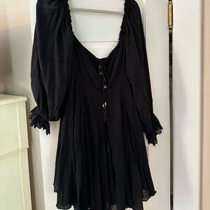 Free People Black Mini Dress
